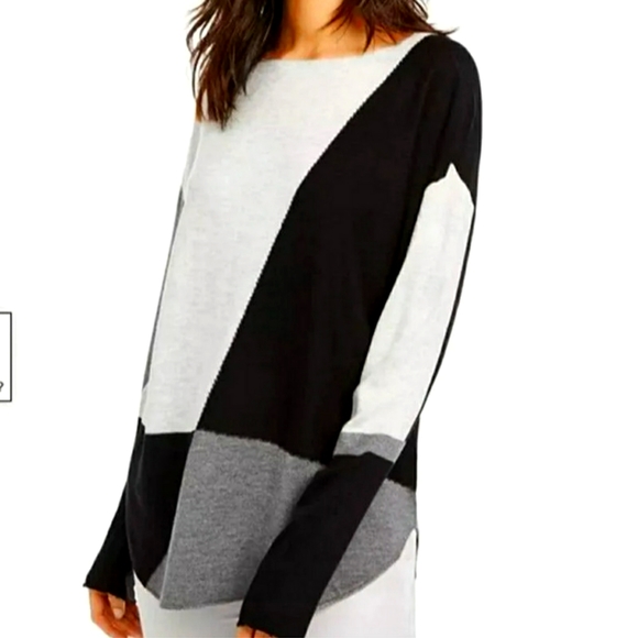 INC International Concepts Color block Sweater Petite Small NWT Msrp $59… - Picture 1 of 5